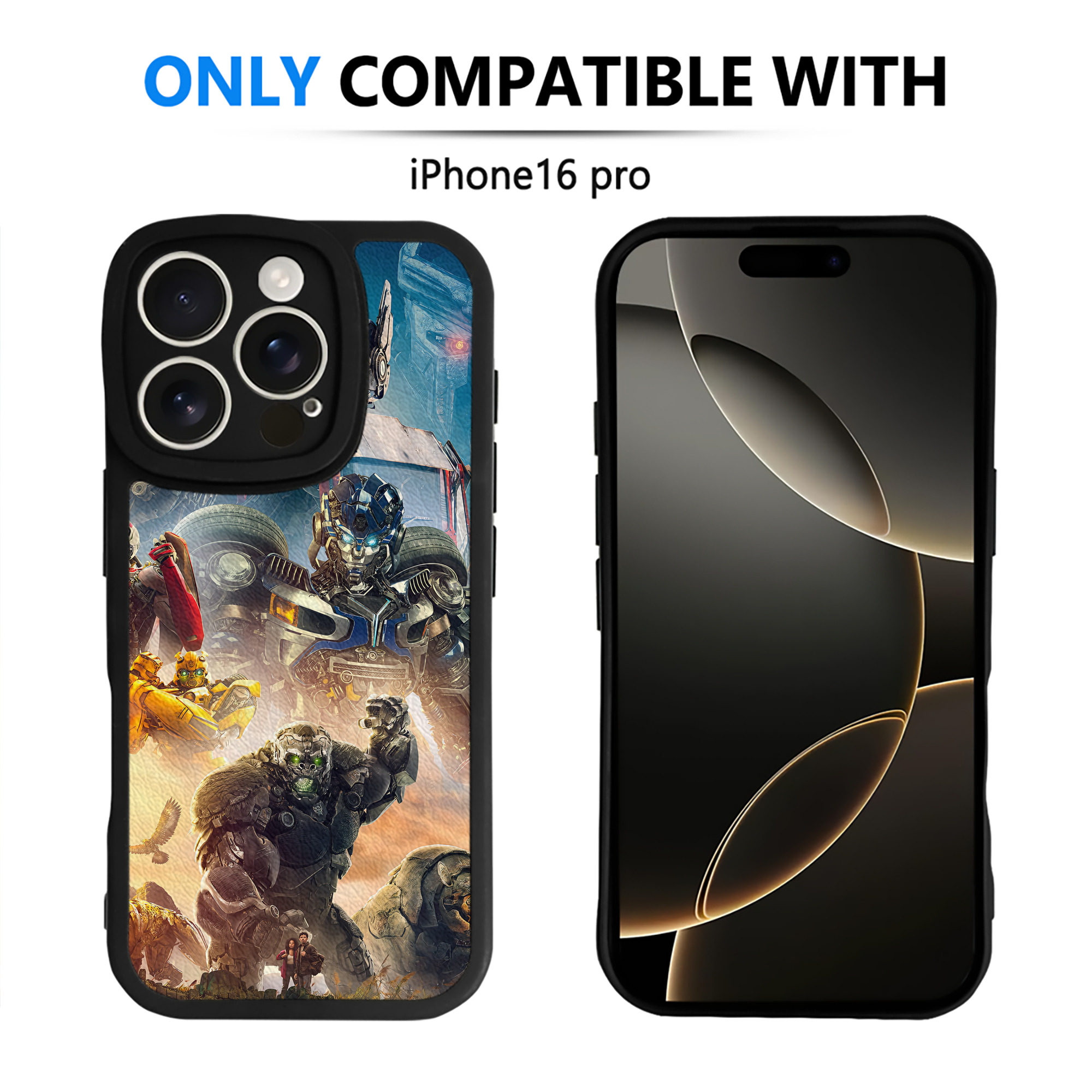 （画像用） Transformers トランスフォーマー 【iPhone 16シリーズ対応】シリコンスマホケース（レザー調） 材質：シリコン